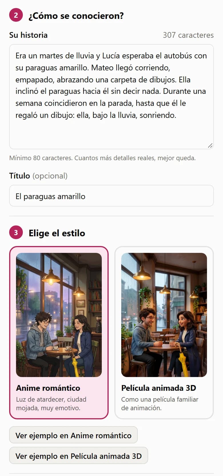 Captura original de la app: Escribe tus recuerdos